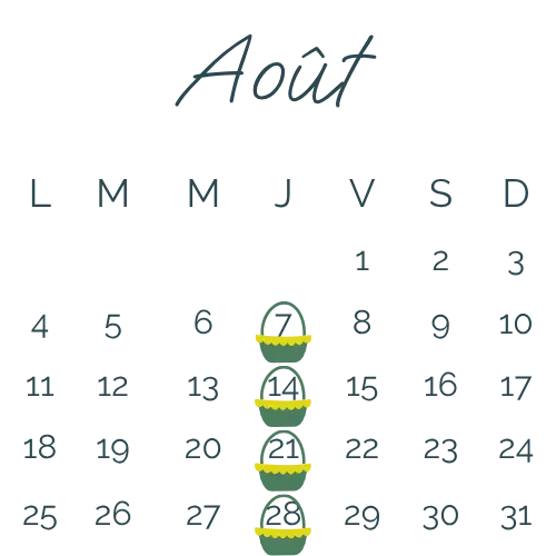 Petits paniers d'août (4 x 15€)